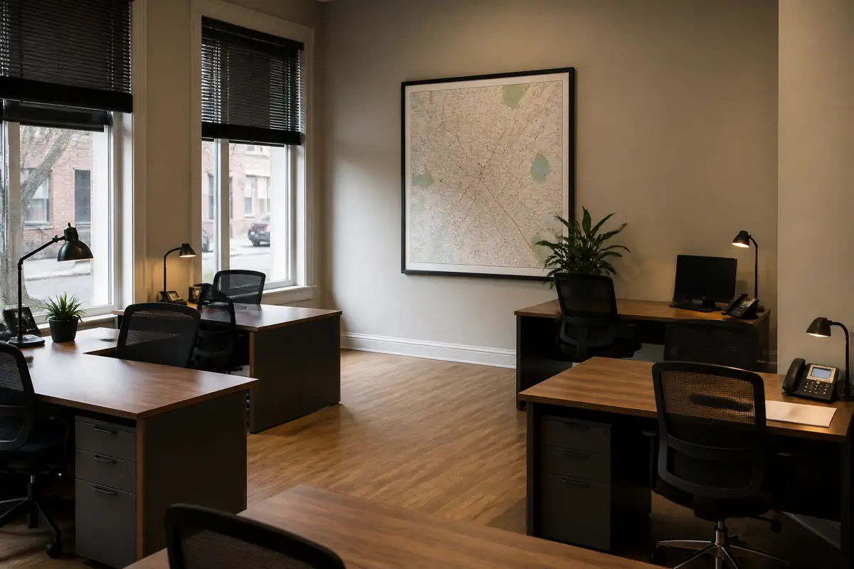 A small brokerage office. Census counts each office as one establishment.